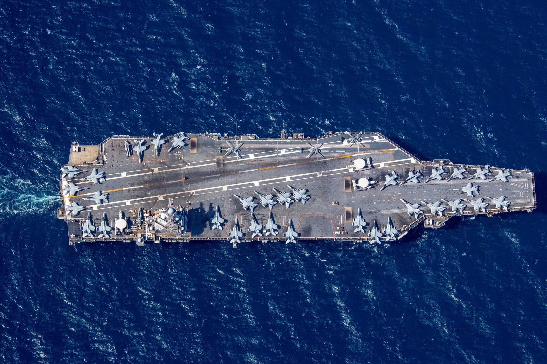 USS Gerald R. Ford sails to Middle East after COMPTUEX with 75‑aircraft capacity
