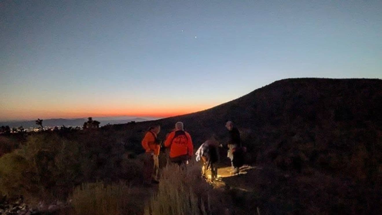 Missing man found safe after desert search east of Highway 372