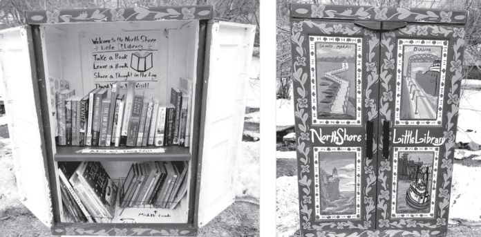 Artist turns Two Harbors little library into North Shore showcase