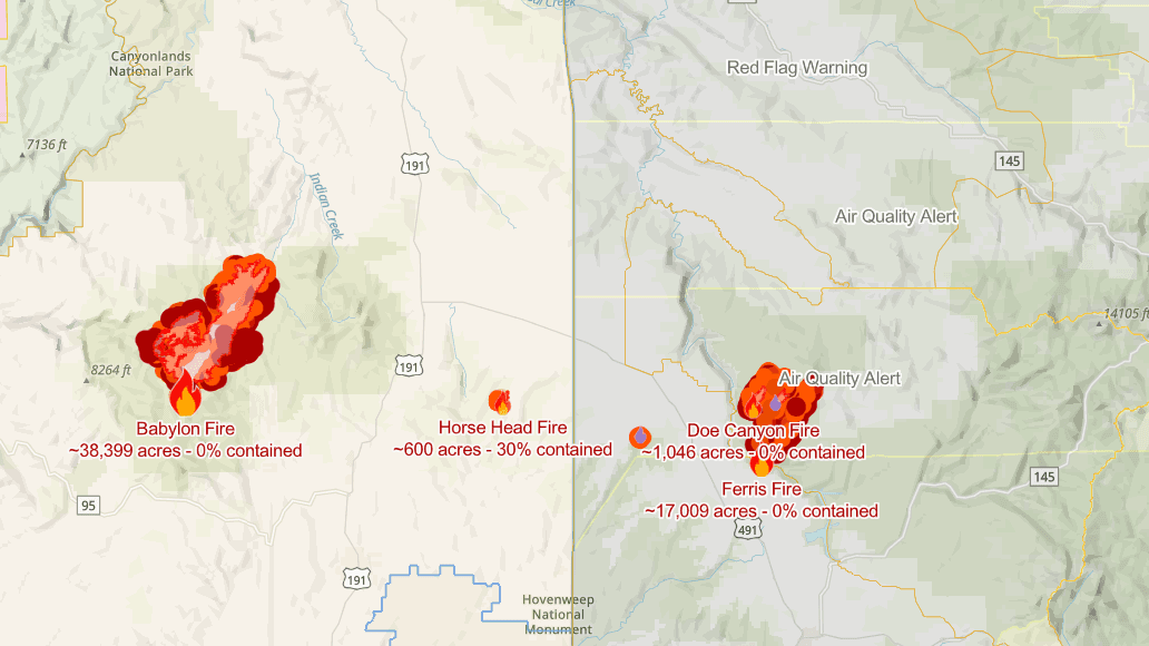 Ferris Fire nears Dolores River Canyon, triggers Zone 8 SET status