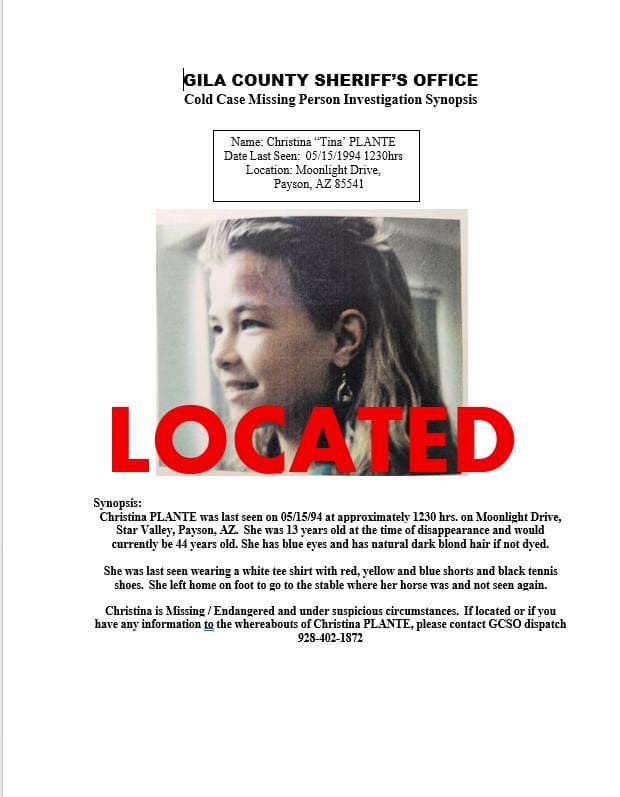 Arizona Girl Missing Since 1994 Case Remains Unsolved After 30 Years