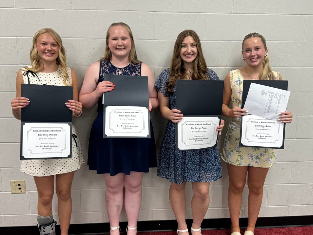 Iron Area Health Foundation awards four $1,000 scholarships to seniors