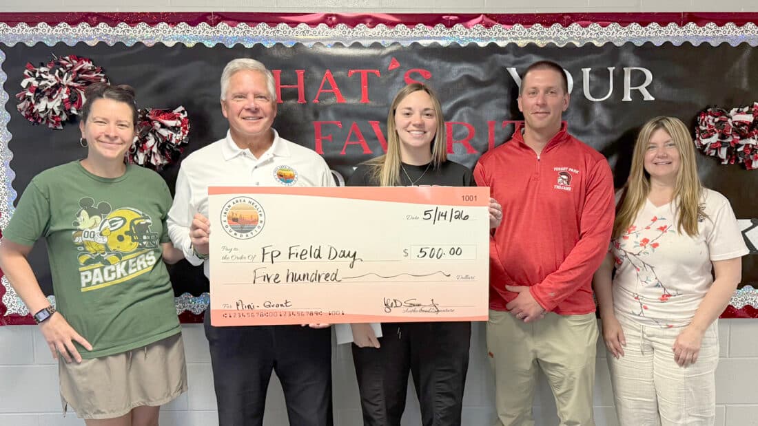Iron Area Health Foundation grants Forest Park Elementary $500 for Field Day