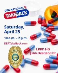 Lawrence police host Take Back Day for safe prescription drug disposal