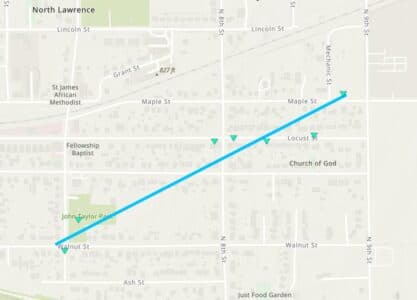 NOAA confirms EF0 tornado touched down in North Lawrence