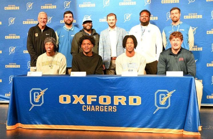 Four Oxford High Athletes Sign With Four Universities