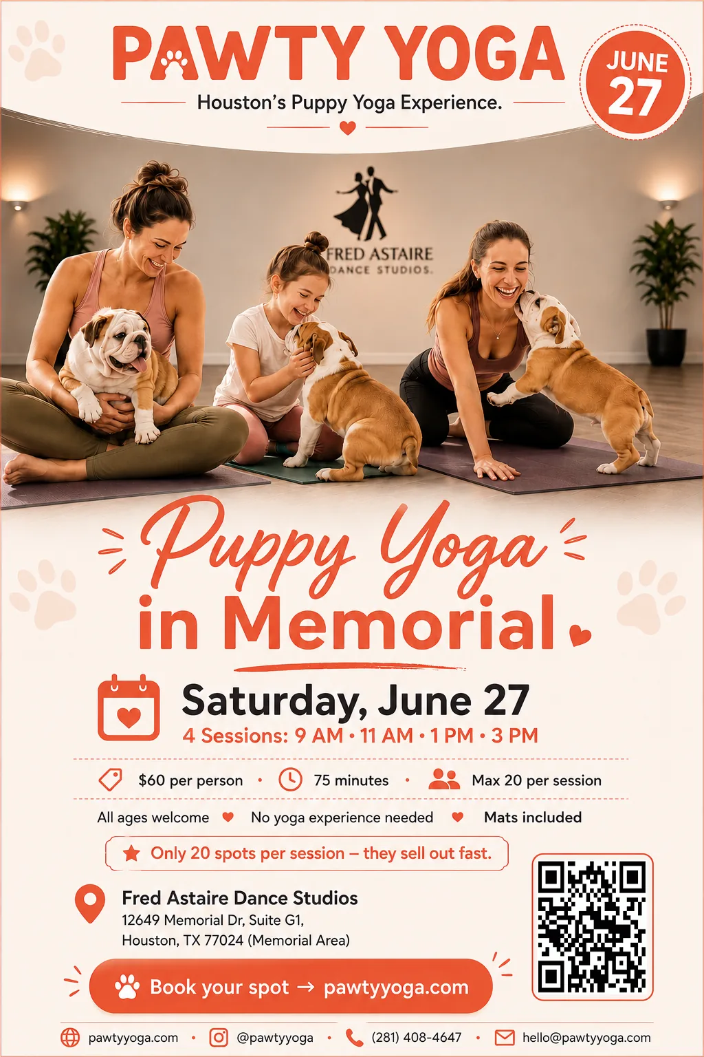 Houston's first dedicated puppy yoga studio opens in Memorial area