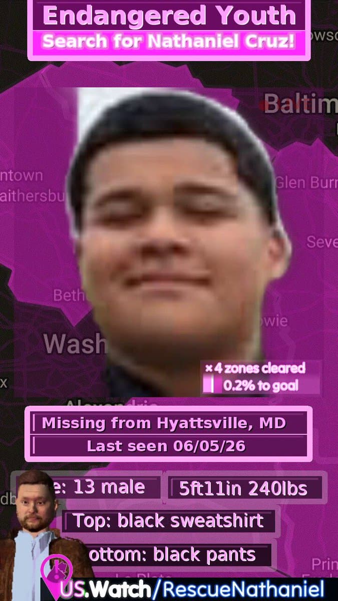 Police search for missing 13-year-old Nathaniel Cruz in Hyattsville
