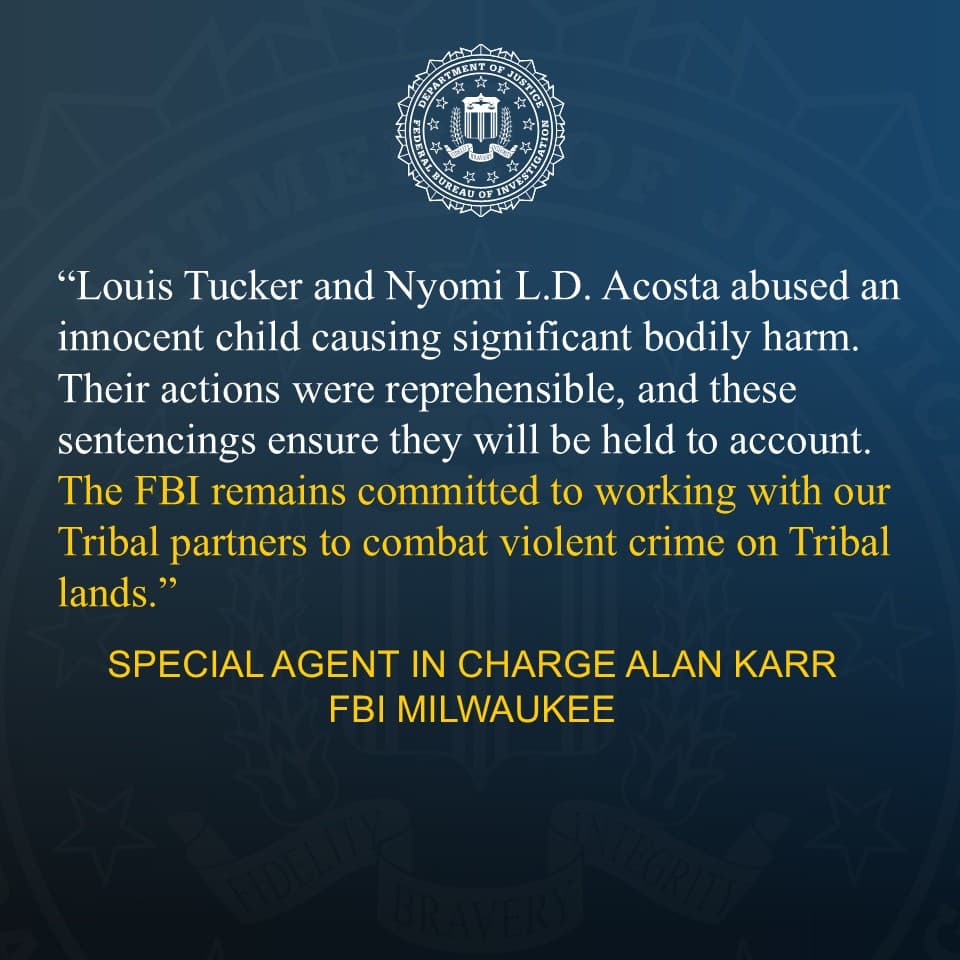 Neopit pair sentenced to federal prison in infant neglect case