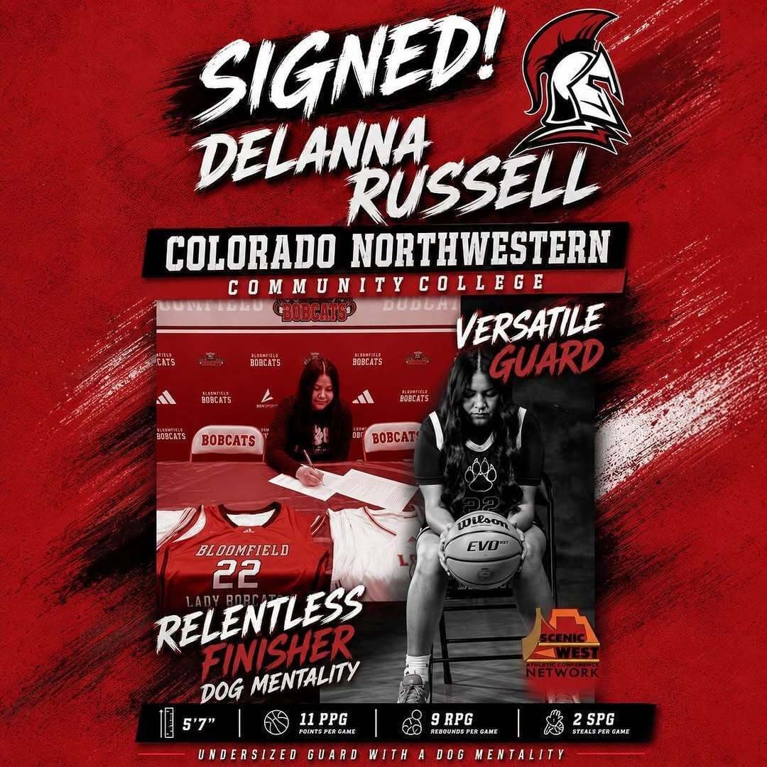 Bloomfield’s Delanna Russell signs with Colorado Northwestern basketball team