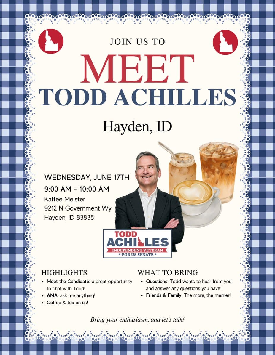 Todd Achilles to host coffee Q&A in Hayden ahead of Senate race
