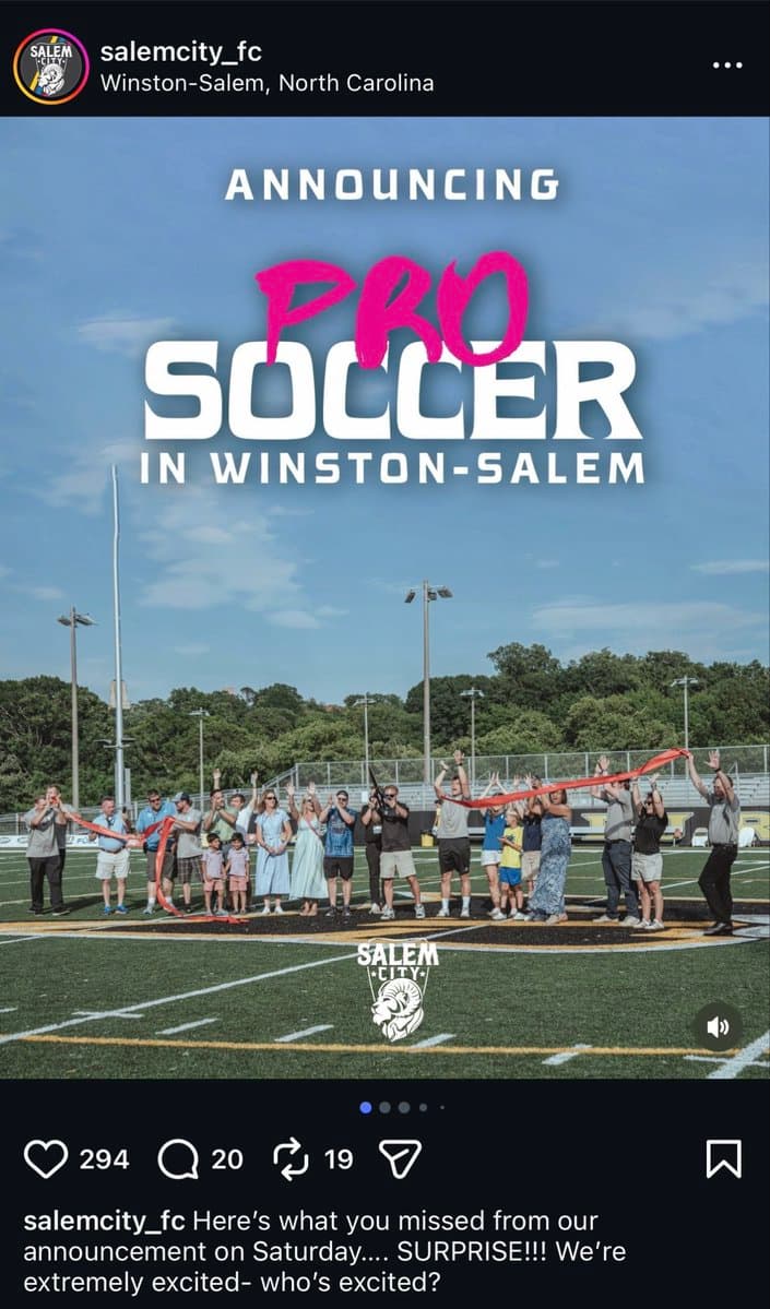 Salem City FC eyes USL League One, setting up Triad rivalry
