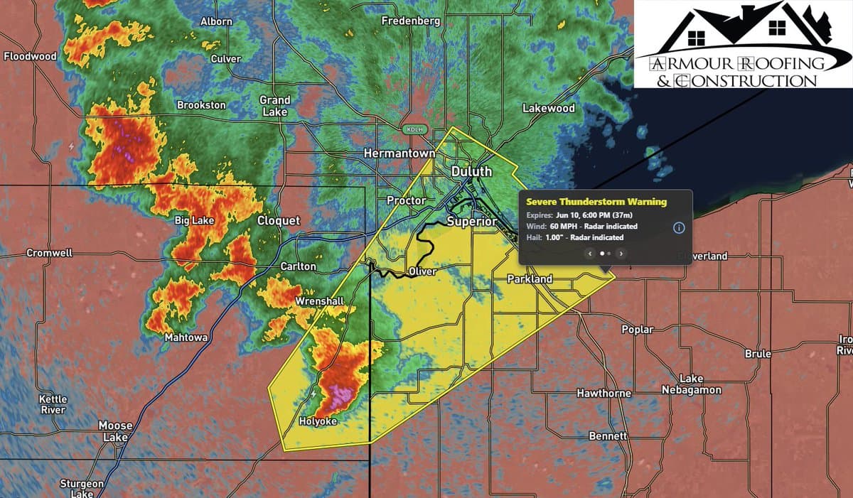 Severe thunderstorm warning issued for south central St. Louis County