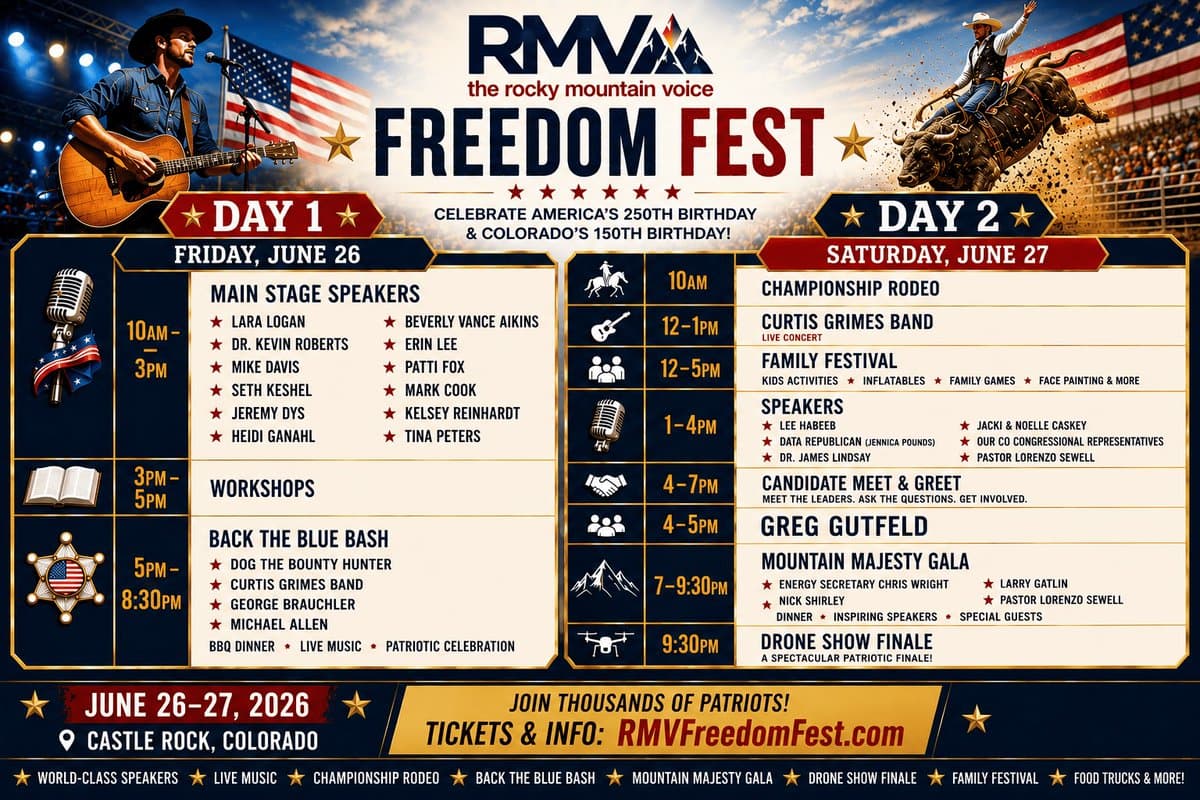 Colorado Freedom Fest set for Castle Rock with Gutfeld, Logan speakers