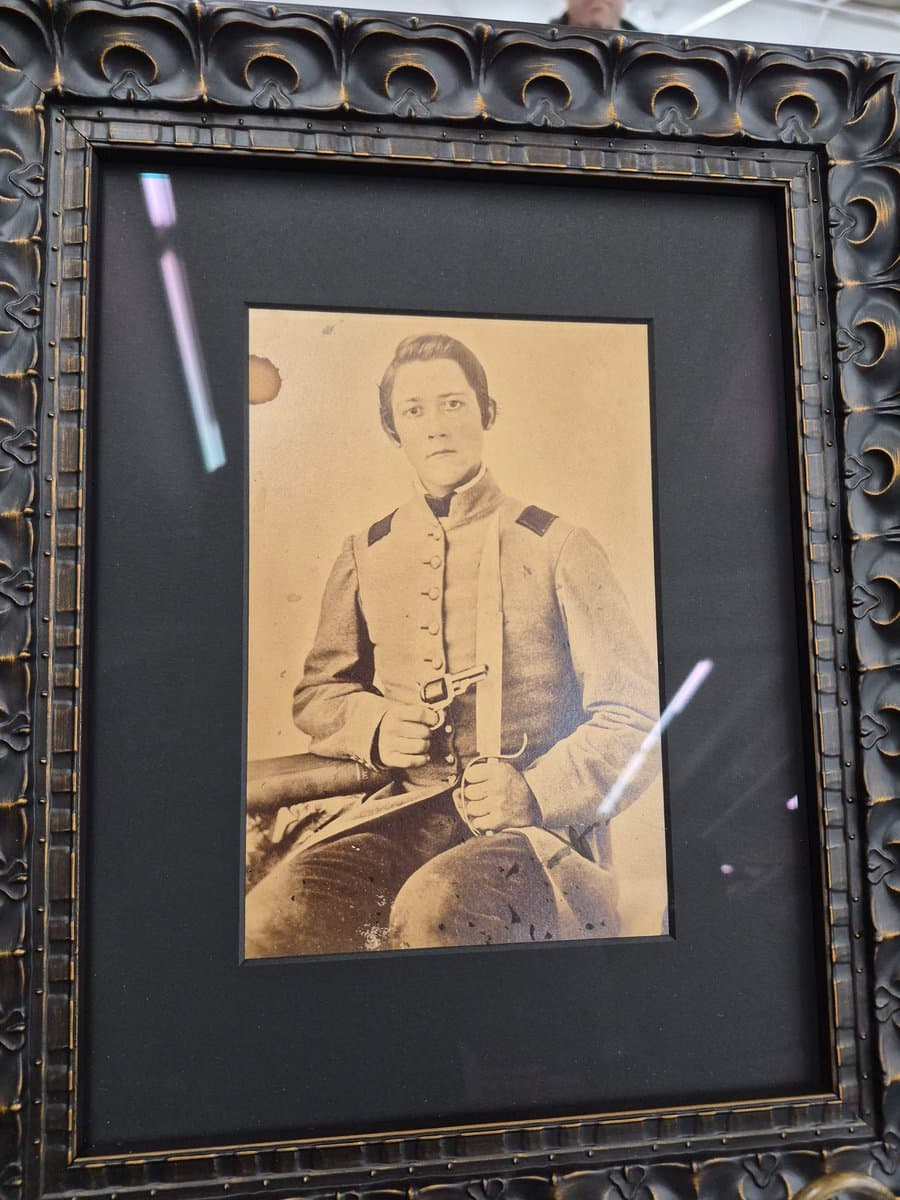 Rare Civil War officer portrait from High Point preserved and framed