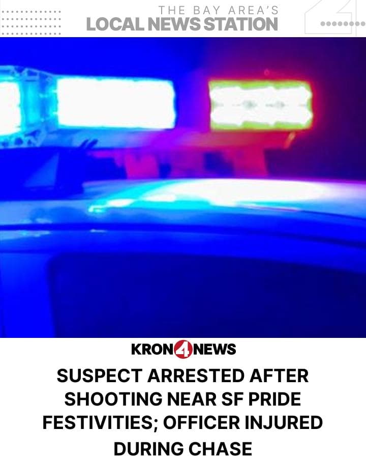 Suspect arrested after shooting near San Francisco Pride, officer injured