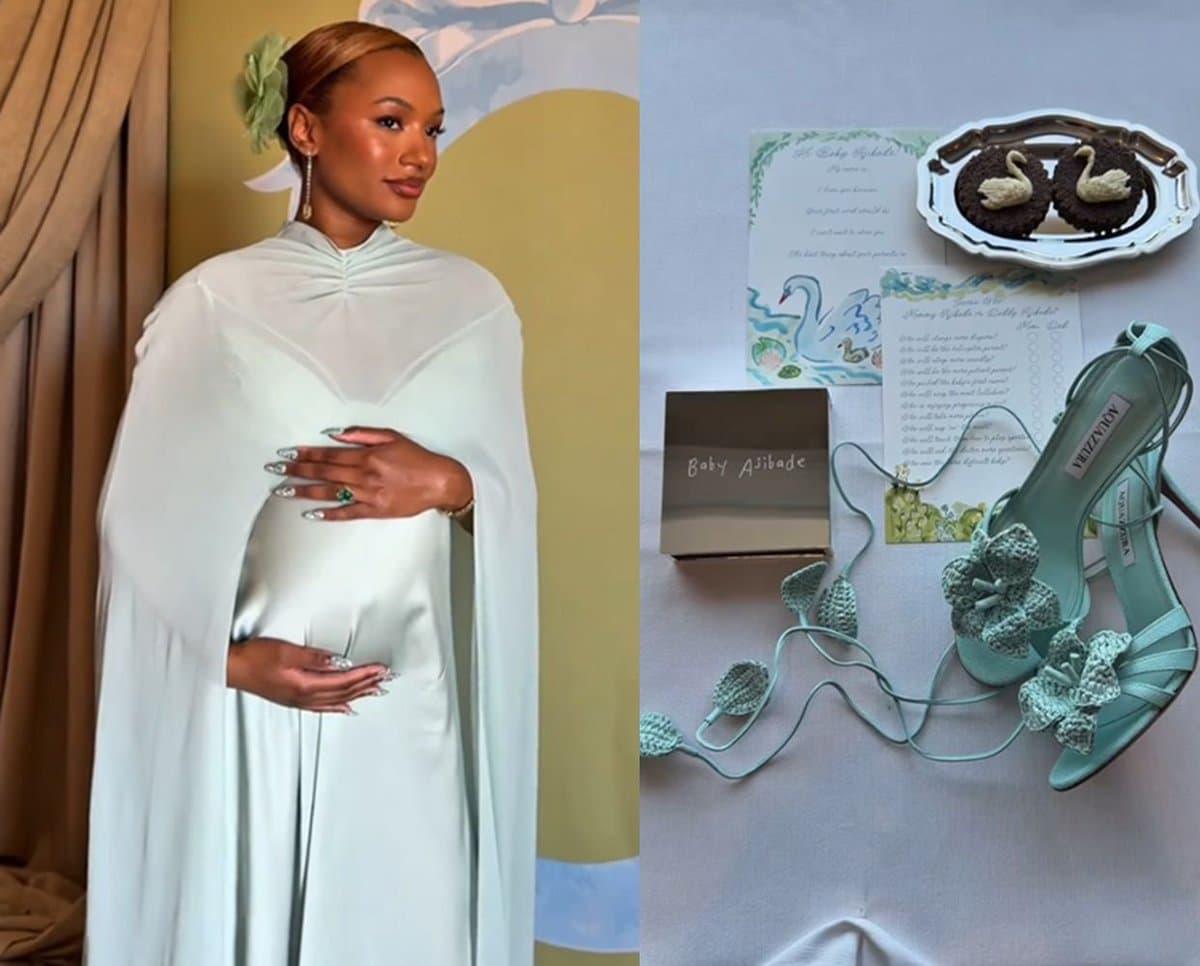 Temi Otedola hosts intimate baby shower, hints at baby's gender