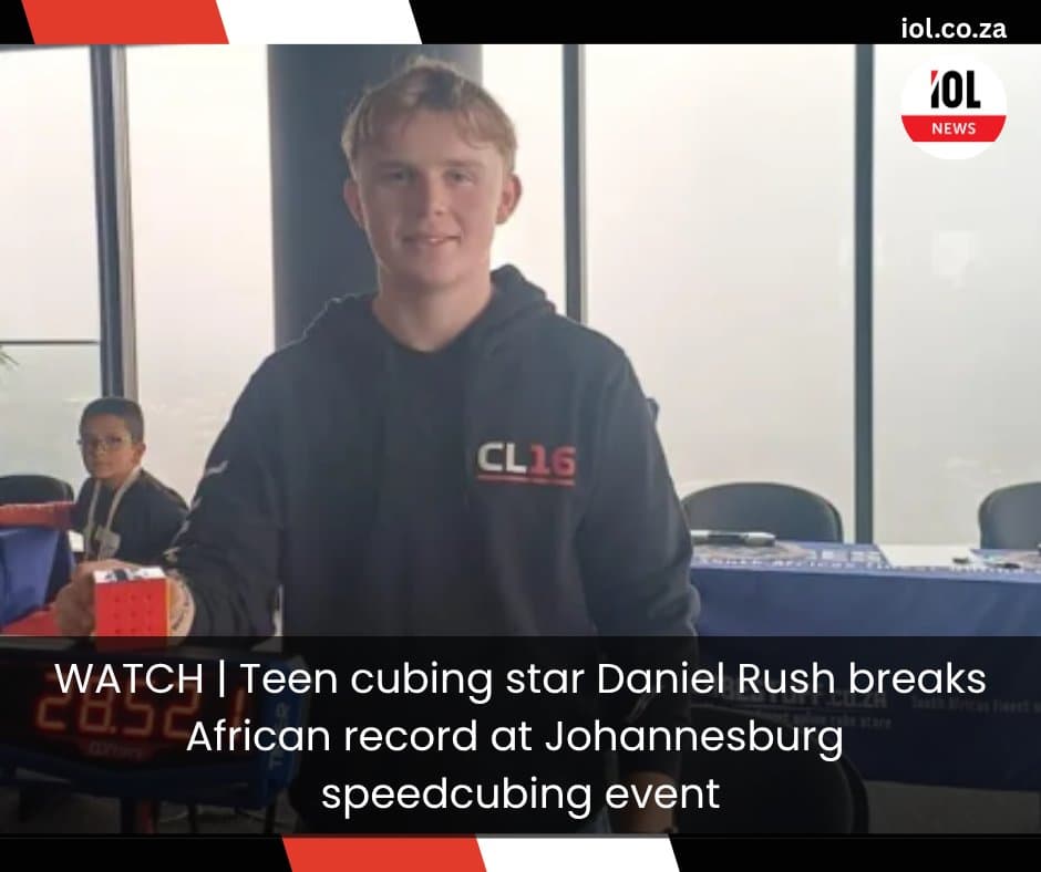 Daniel Rush breaks African record at Johannesburg speedcubing event