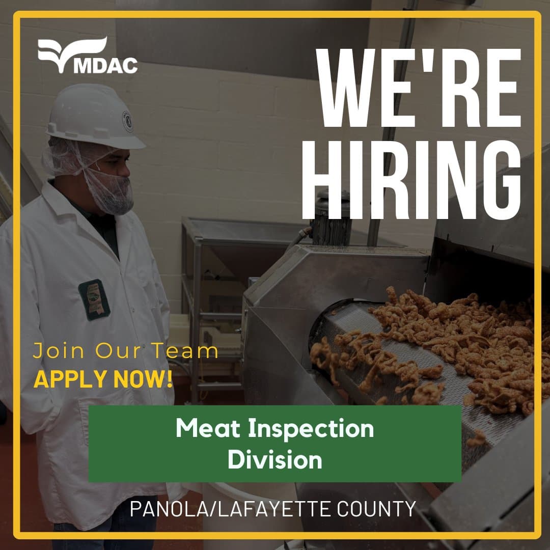MDAC seeks meat inspection specialist for Lafayette County coverage