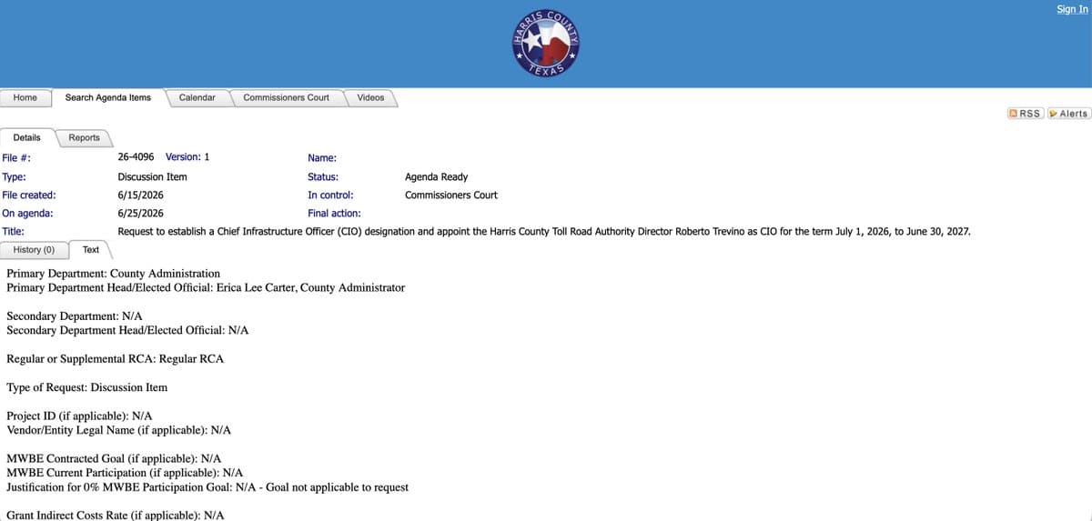 Harris County seeks new infrastructure chief to speed stalled projects