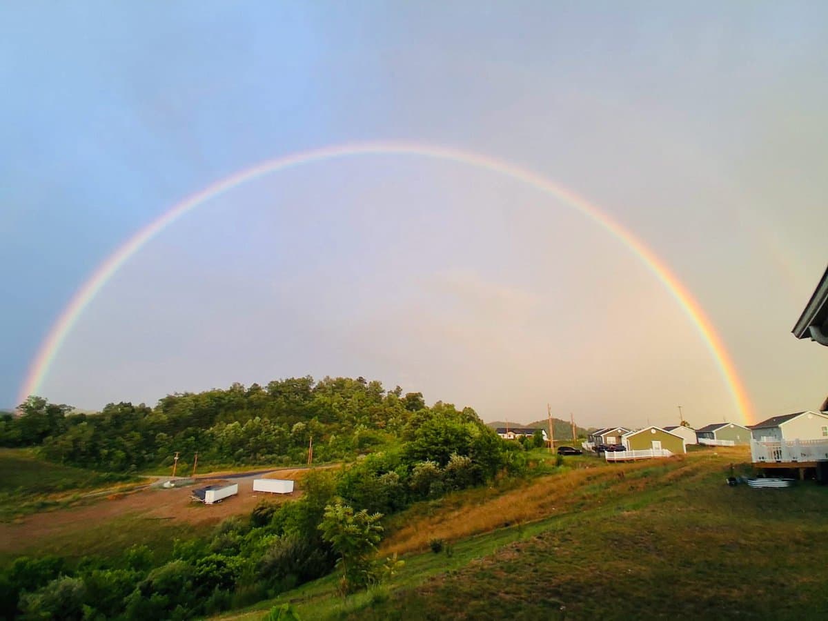 Beshear shares rainbow photo over Skyview Estates, a sign of hope