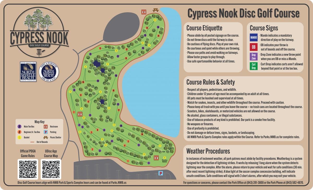 North Myrtle Beach opens new Cypress Nook disc golf course