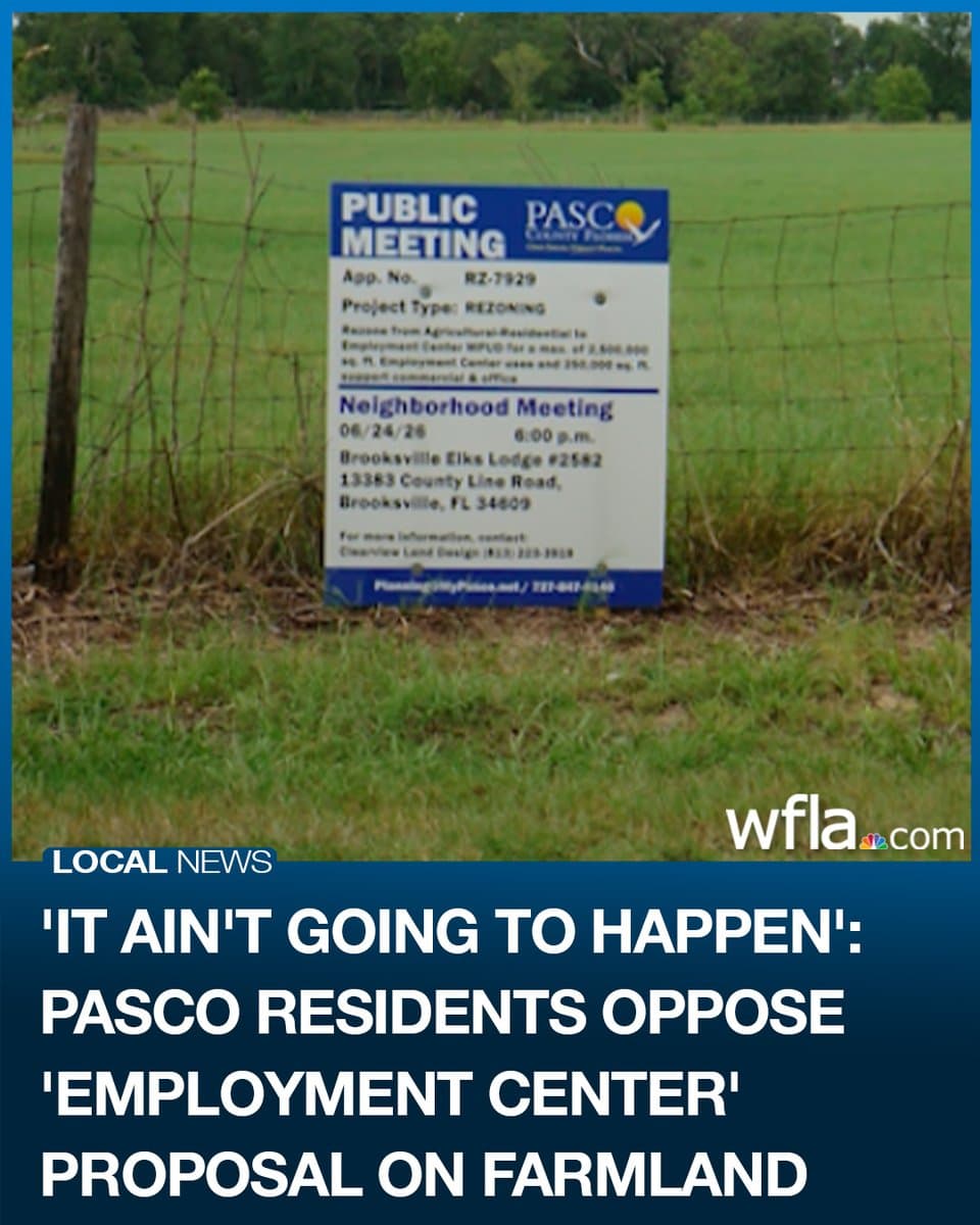 Residents oppose plan to turn Hernando farmland into employment center