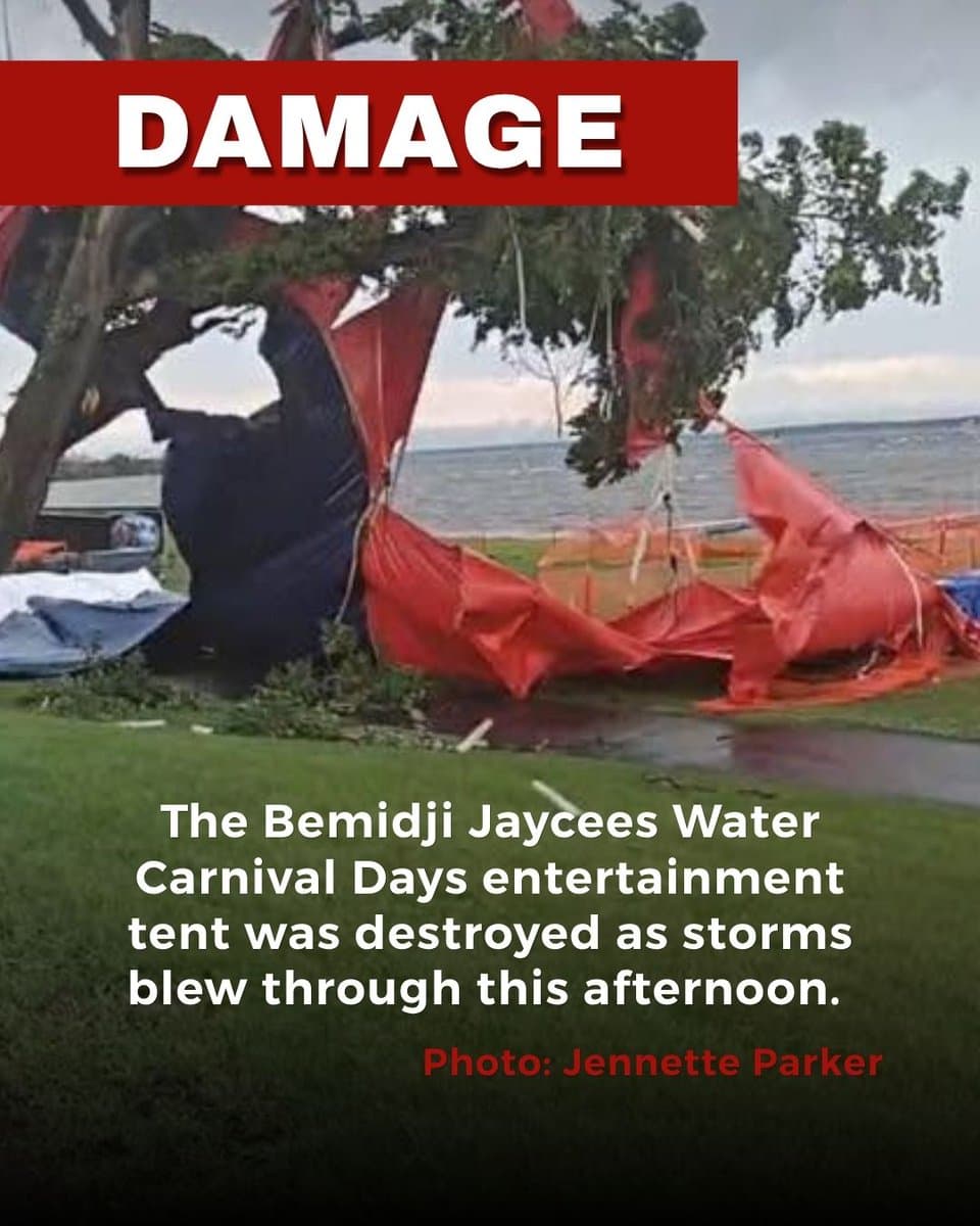 Severe storm tears apart Bemidji Jaycees Water Carnival tent