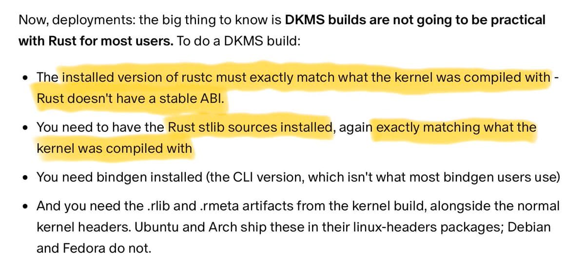 BCacheFS mandates Rust, warns kernel builds need exact rustc versions