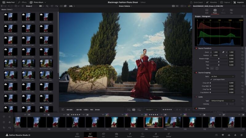 Resolve 21 adds Photo page, challenging Lightroom with pro color tools