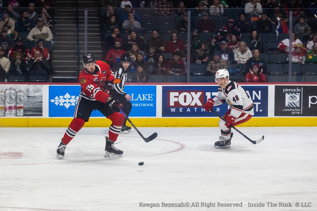Griffins Score Seven, Hold IceHogs to Nine Shots in 7-3 Win