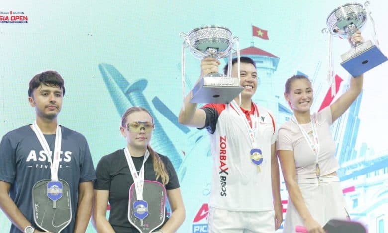 Hoang Nam Ly and Roos van Reek rally to mixed doubles gold in Asia pickleball tournament