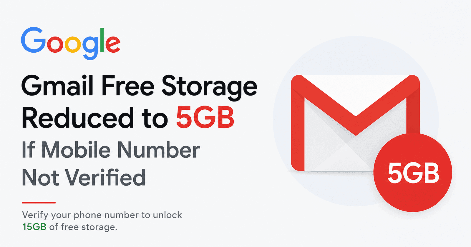 Google tests 5GB free Gmail storage for some new accounts