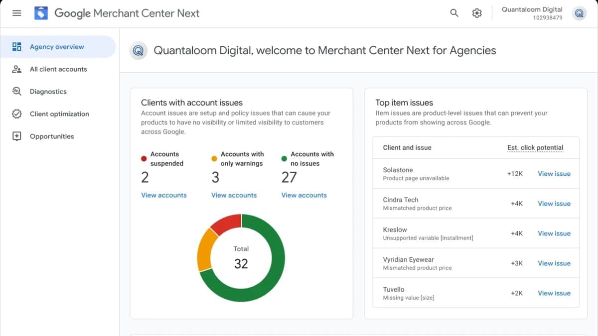 Google Expands Merchant Center for Agencies Worldwide, Centralizing Client Product Data