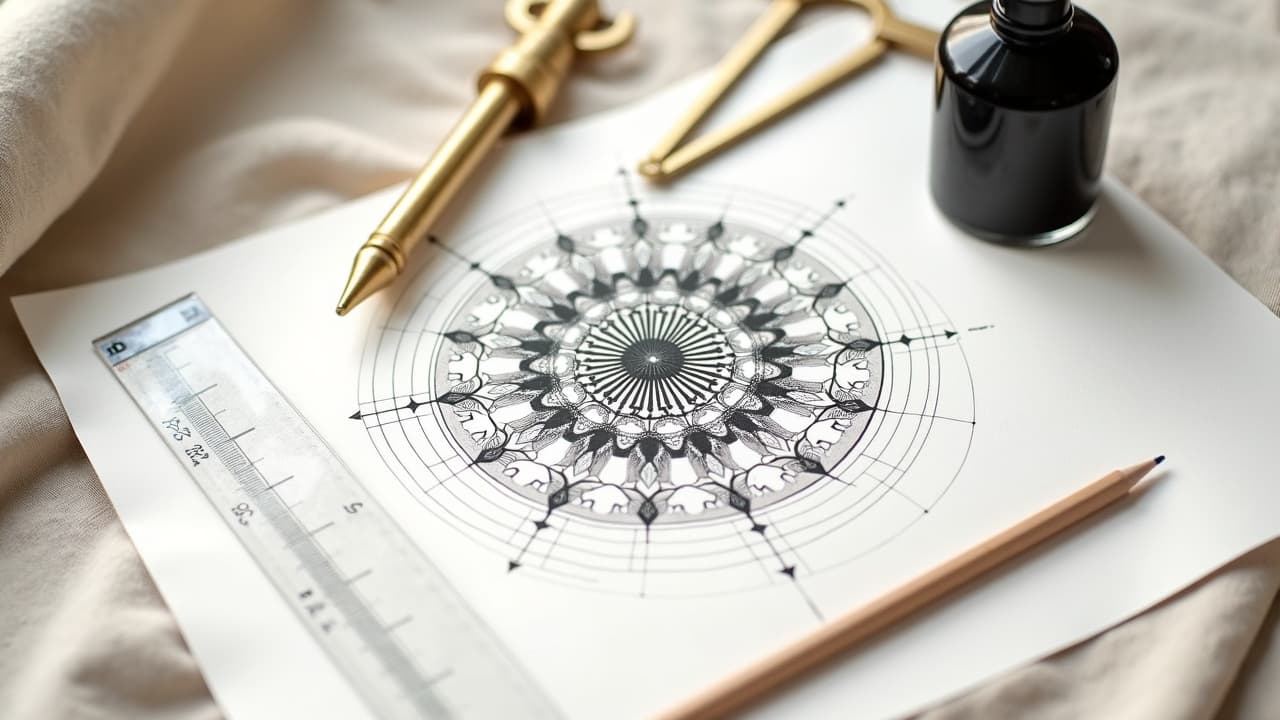 Why symmetry makes geometric tattoos work on real bodies