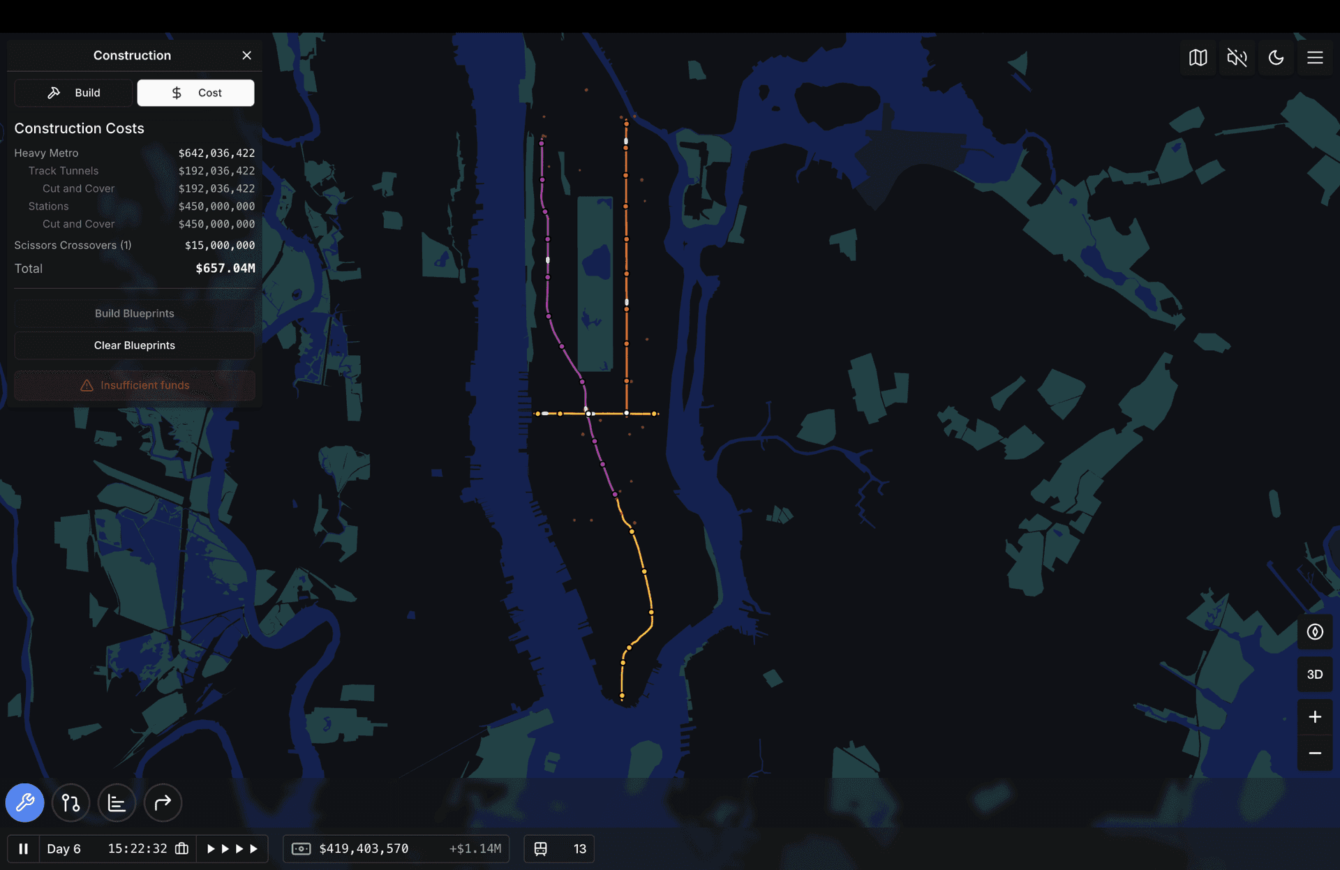 Rust rewrite boosts Subway Builder large-map performance to 93% at max speed