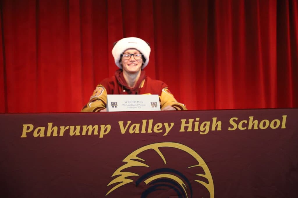 Pahrump wrestler Ethan Rouse signs with Wayland Baptist, plans finance career