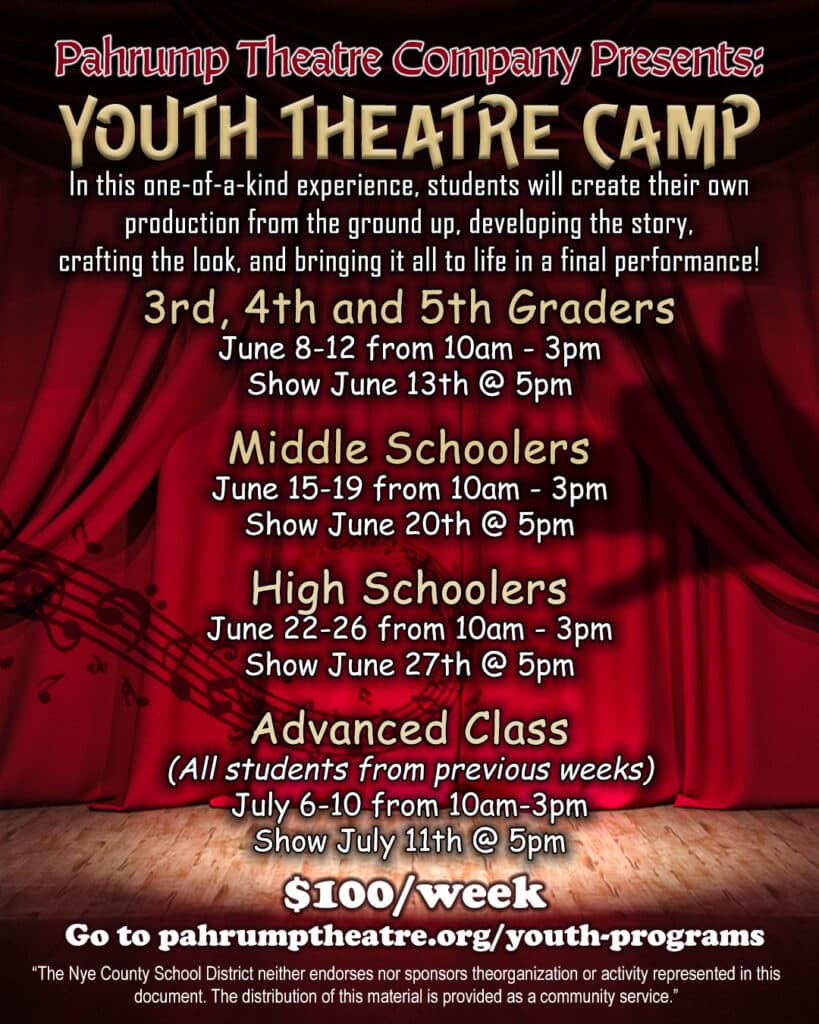 Pahrump Theatre Company launches youth camp for student-made shows