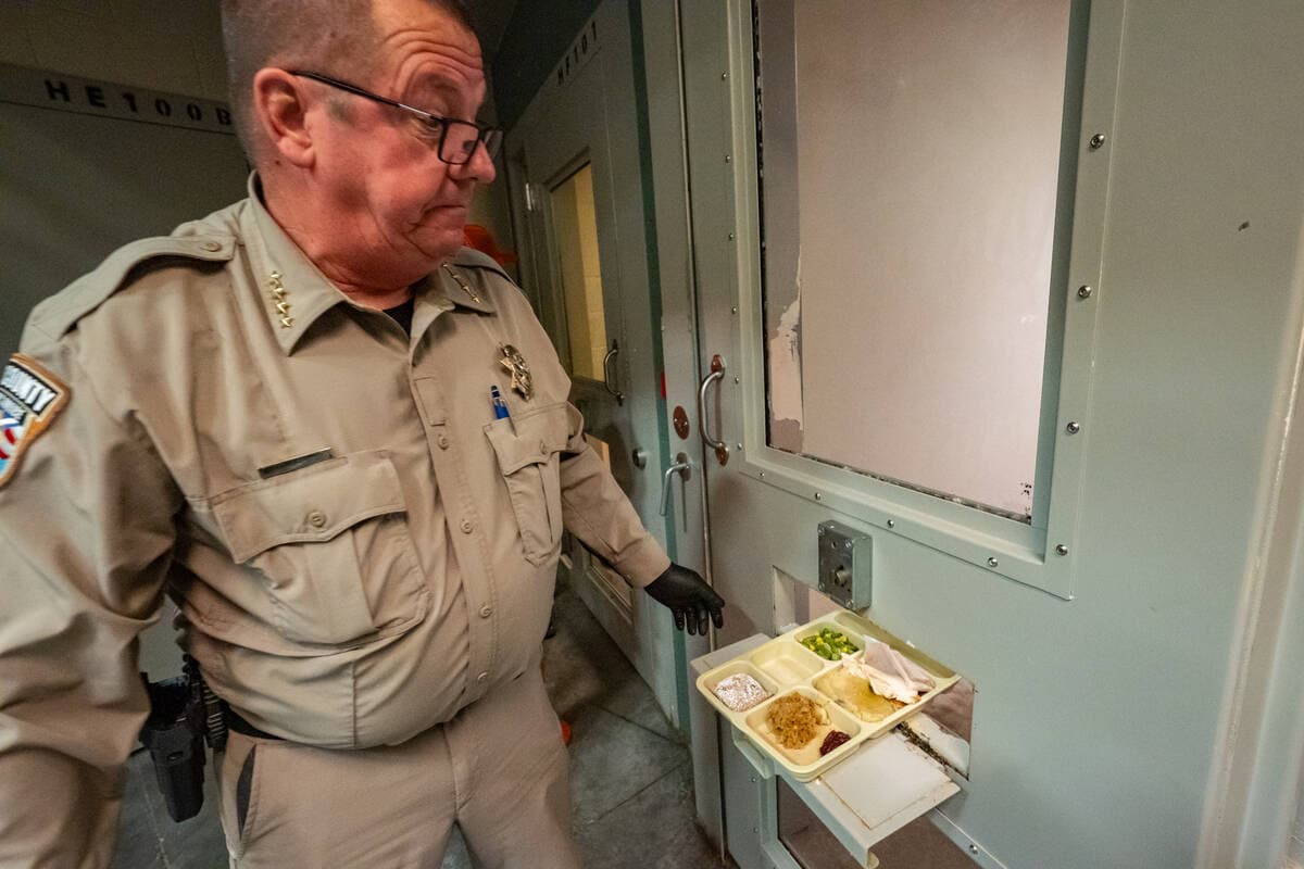 Nye County Sheriff and Spouse Serve Thanksgiving Meals to Inmates