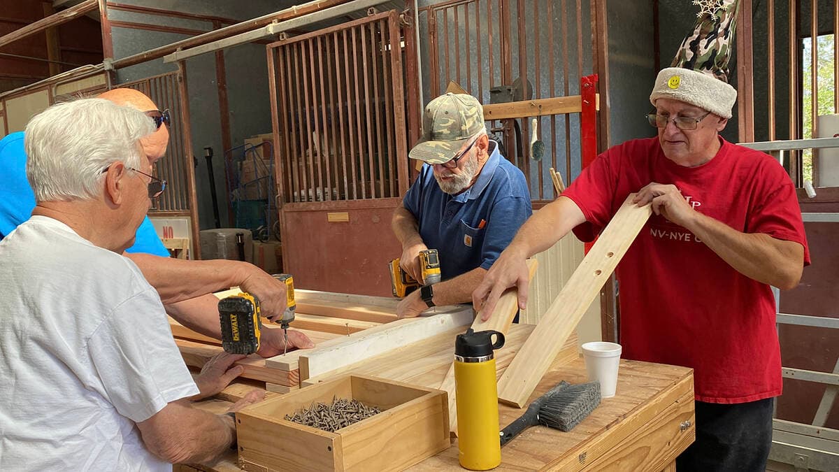 Nye County volunteers build record 40 beds for children in need