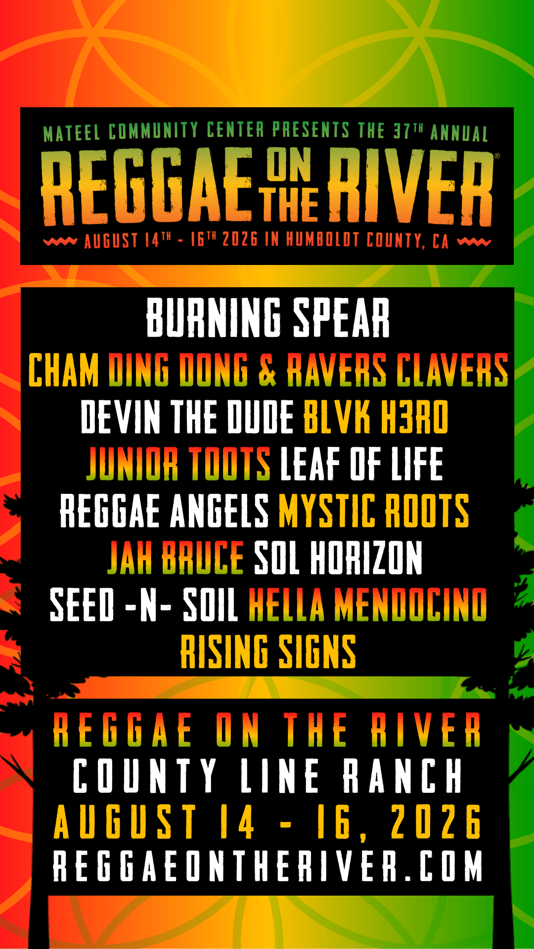 Reggae on the River 2026 adds Burning Spear, expands roots-heavy lineup