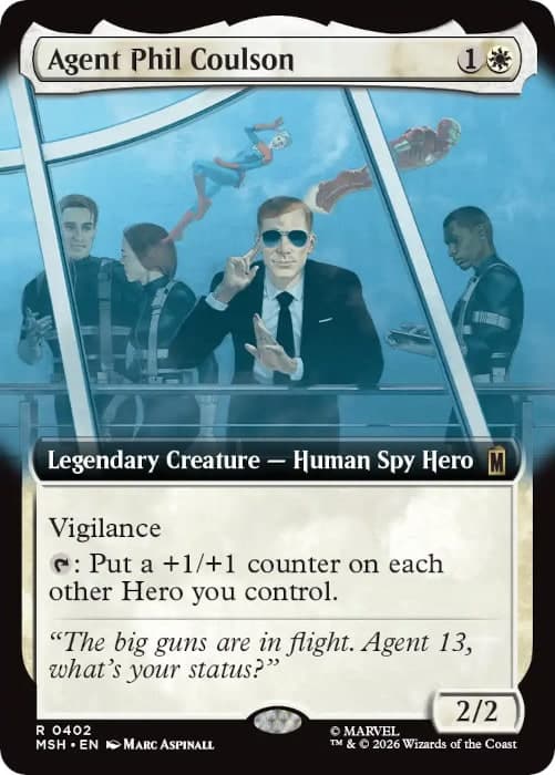Agent Phil Coulson leads a Hero-heavy mono-white Commander deck