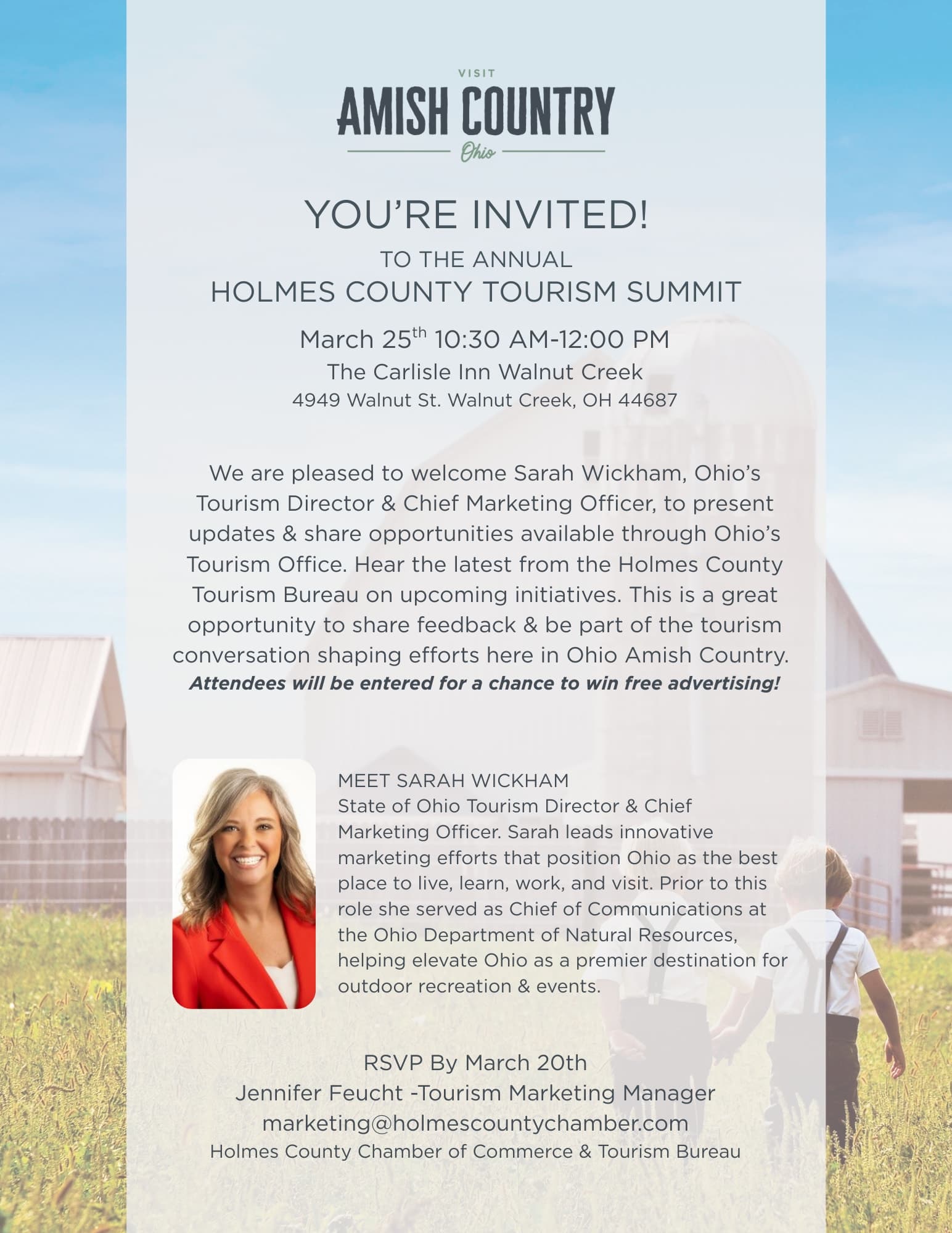 Holmes County Chamber Sets Tourism Summit for March 2026