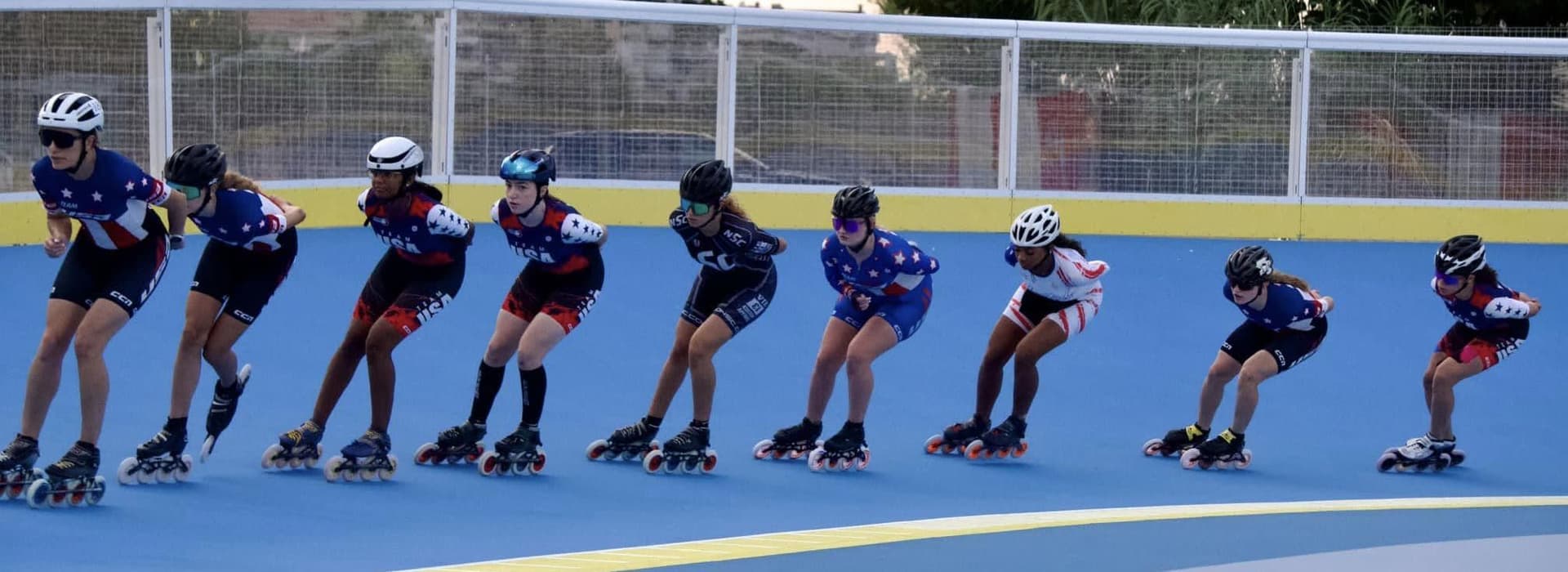 Inline speed skating rewards tactics, timing and clean positioning