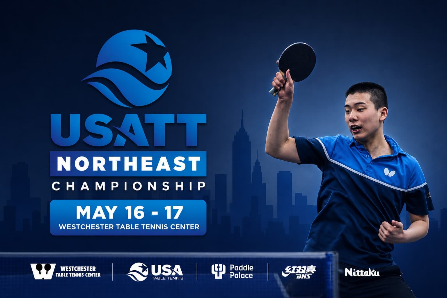 Aditya Sareen, Mendy Wang win Northeast regional table tennis titles