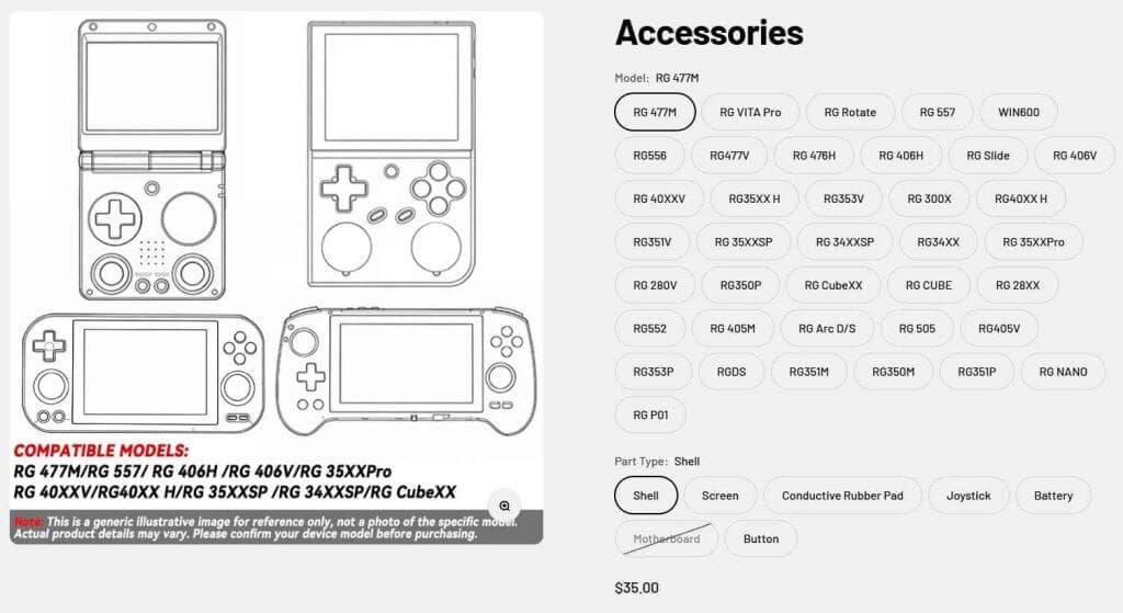 Anbernic opens replacement parts store for its handheld lineup