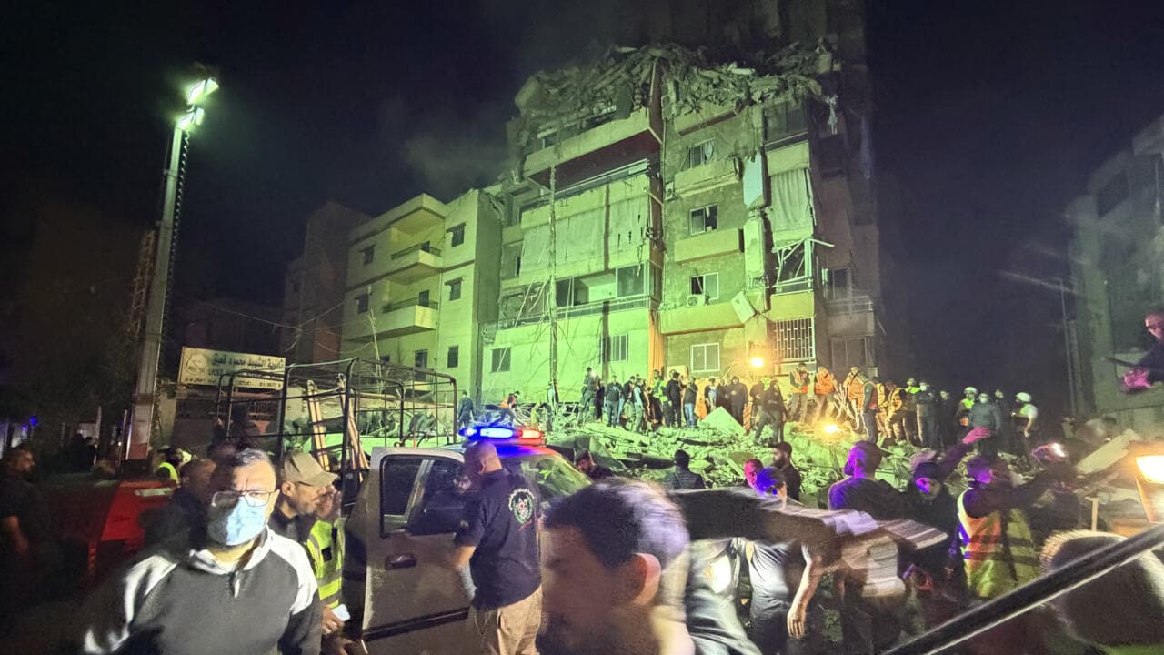 Israel strikes Beirut suburbs, raising fears ceasefire may collapse