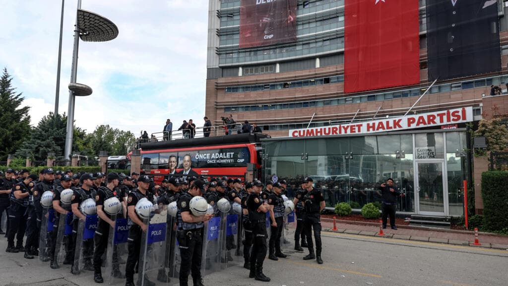 Turkish police storm opposition headquarters after court ousts CHP leader