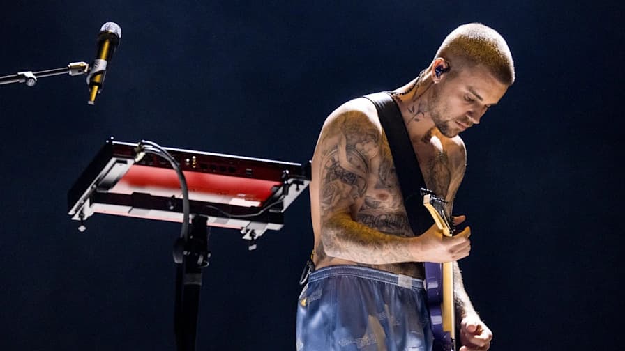 North West stacks silver studs and chokers for Coachella statement look