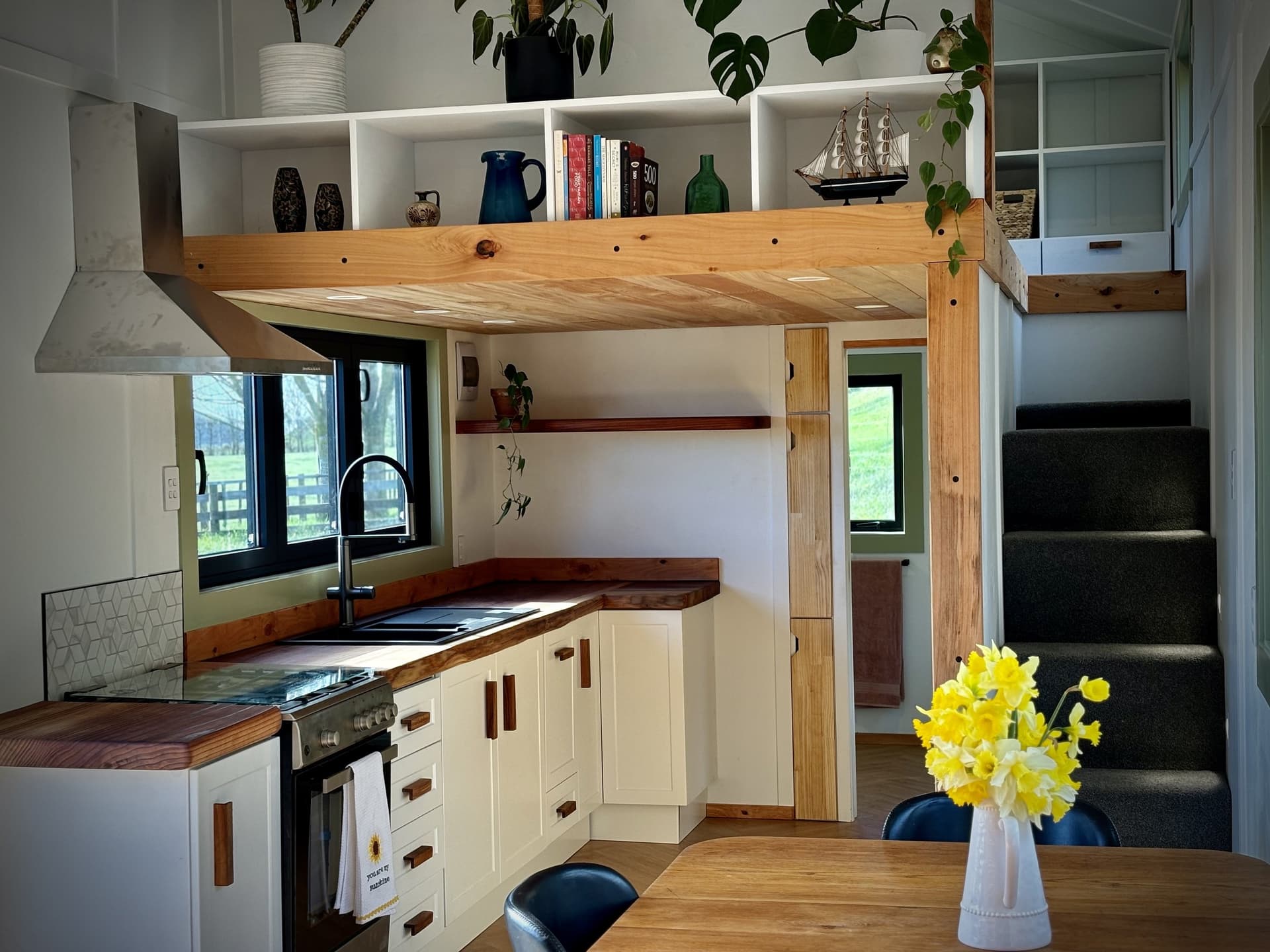 Redwood tiny home shows classic layouts still work in small living